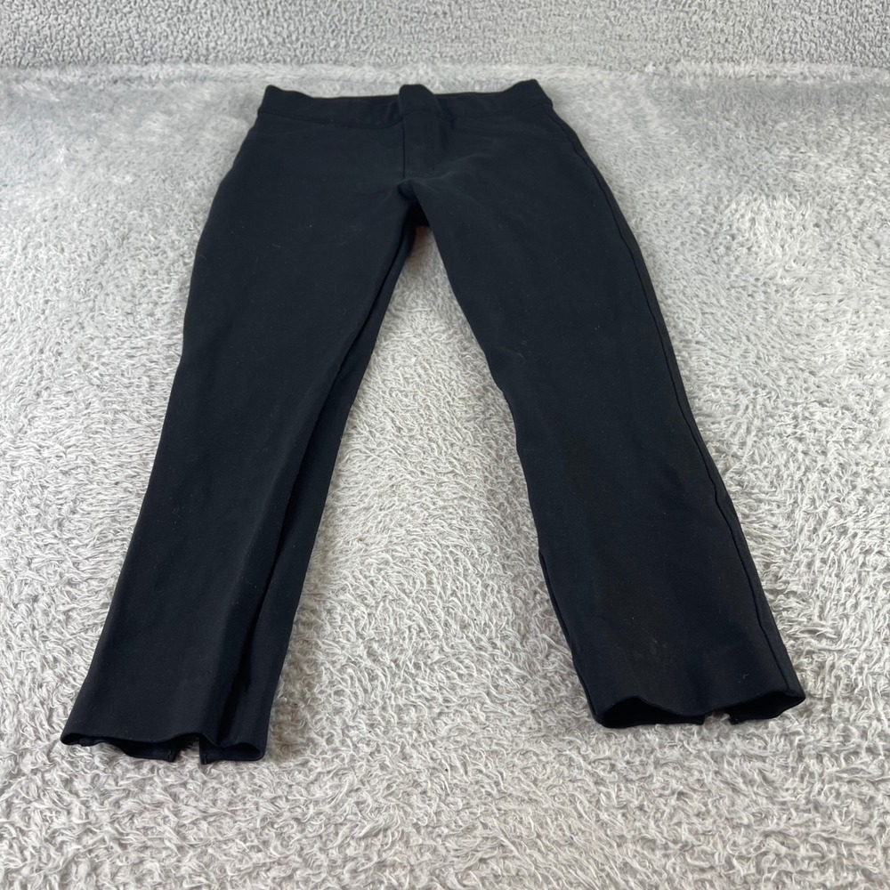 SPANX Petite Black Ponte Knit Straight Leg Pants Size S/P